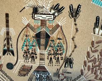 #51 - $100 - Navajo Sandpainting Wayne Tom 2000 16x16
