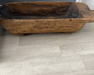 #8 - $140 - Vintage dough bowl 8"Hx31Lx10 1/2D