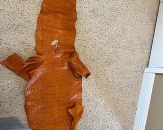 #79 - $80 - Big light brown  Crocodile leather /skin approx 93x18

