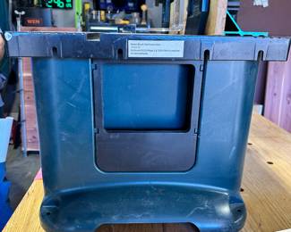 #108 - $160 - Bosch router table # RA1181 with Bosch router attached #1617EVS with wrenches, inserts and feed