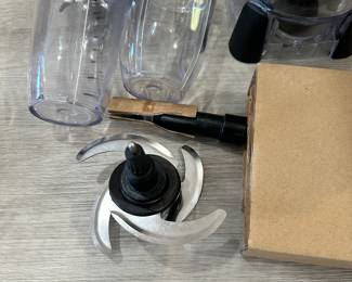 #65B - $68 - Ninja black bullet blender set 13 pieces