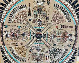 #51 - $100 - Navajo Sandpainting Wayne Tom 2000 16x16