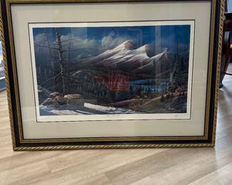 #36 - $130 - limited print Terry Redlin The Master of the Valley 2635/6800 1989 -44x33