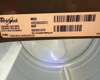 #110 - $800 -  Whirlpool washer & Whirlpool dryer