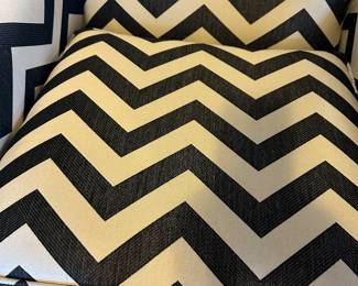 $44 - $400 - Cindy Crawford Home set of 2 zebra chairs 38x31x38 with 1 ottoman 18x29x22

