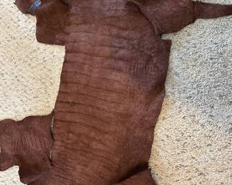 #81 - $80 - Dark brown Crocodile leather /skin approx 99x13