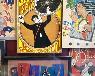 #49 - $100 - New Orleans collage of cards 24x23