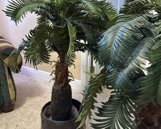 #91 - $60 -Set of faux palm trees 41H