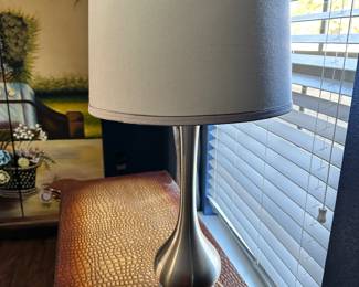 #56 - $70 - Pair of metal lamps 28x14
