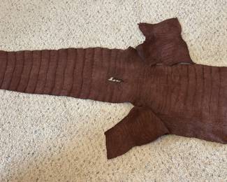 #81 - $80 - Dark brown Crocodile leather /skin approx 99x13