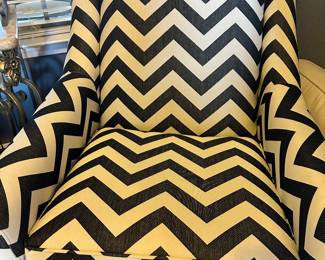 $44 - $400 - Cindy Crawford Home set of 2 zebra chairs 38x31x38 with 1 ottoman 18x29x22
