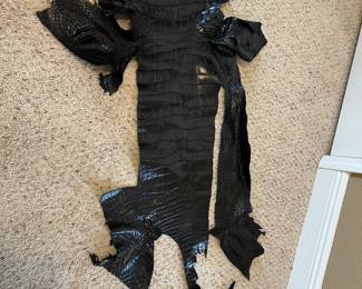 #77 - $80 - Black  Crocodile leather /skin approx 30x10
