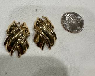 #72 - $150 - Pair of 14kt gold earrings jackets 
