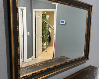 #87 - $60 - Black/gold wall mirror 41wx29
