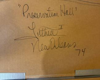 #48 - $100 - Preservation Hall New Orleans by Lutheu 1974 - 28x23

