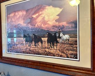 #52 - $80 - Print of horses 42x28 AI.Cox 
