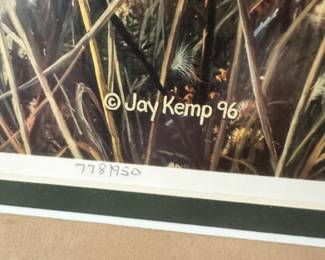 #30 - $60 - Limited print Jay Kemp of Deer 778/950 36x44 - 1996