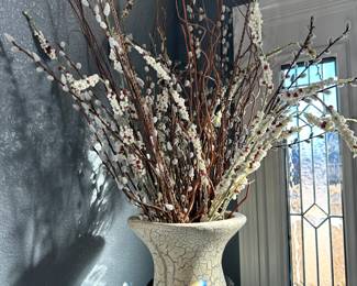 #35 - $90 - Dry flowers in planters on stand 7'Tx25