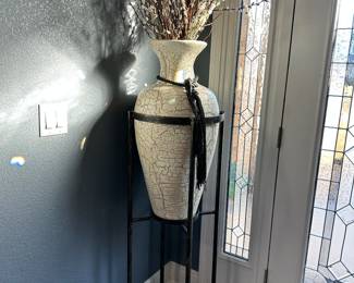 #35 - $90 - Dry flowers in planters on stand 7'Tx25