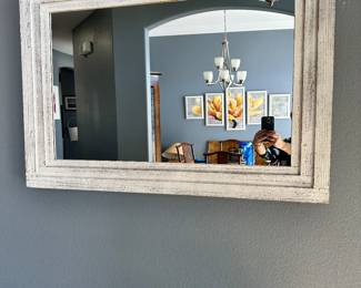 #35B - $56 - Shabby sheik white mirror 44x31