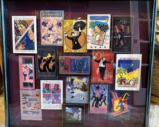 #49 - $100 - New Orleans collage of cards 24x23
