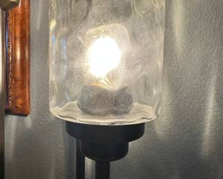 #50 - $50 - 3 light lamp black metal 31x10
