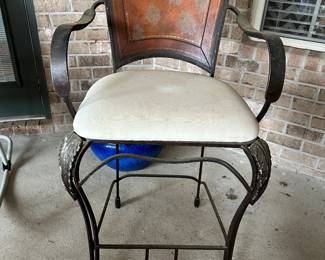 #116 - $40 each - wrought iron tall bar stools 3 available