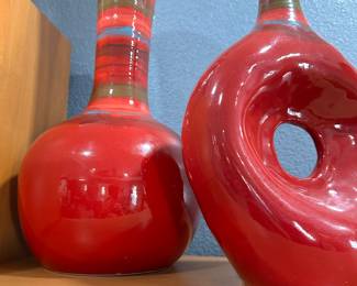 Red vases
