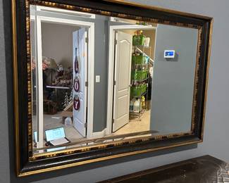 #87 - $60 - Black/gold wall mirror 41wx29