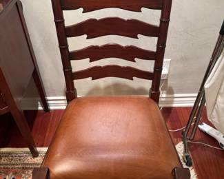 Leather seated dining chairs 