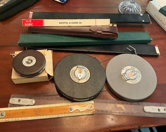 Vintage architectural and drafting tools 