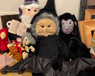 Vintage Folkmanis Halloween Full Body Witch Puppets