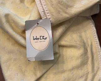 Vintage new w tag Baby Dior blanket 