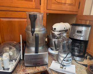 Kitchenaid mixer, Magimix and Cuisinart 