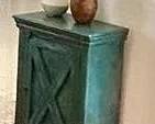 Green Hardwood Storage Cabinet: $60