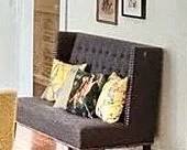 High Back Upholstered Bench: $125