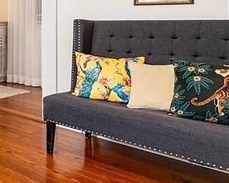 High Back Upholstered Bench: $125