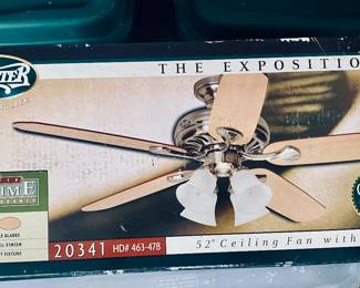 Hunter Brand "The Exposition" 52" Ceiling Fan with Lights, Brand New in Box.