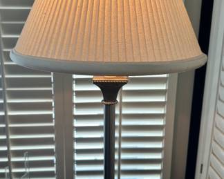Vintage Restoration Hardware Directoire-Style Satin Metal Table Lamp, 27". Three Available!