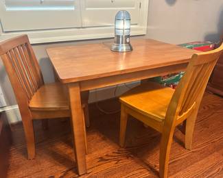 Pottery Barn "Catalina Craft Table" with 2 chairs. 
