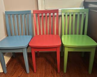 Wonderful Set of Pottery Barn Kids Carolina Craft Chairs, Two of Each Color Available.