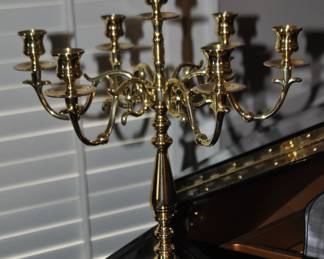 New Baldwin Six Arm Brass Candelabra, 16".