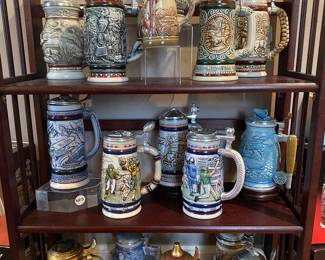 Quite an Impressive Collection of Brand-New Avon Beer Steins with Stunning Detail.