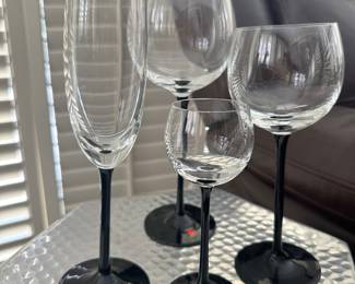  Up Close View of the 4 Sizes of Rare Vintage West German Wiesenthal Hutte Stemware Sets Available!