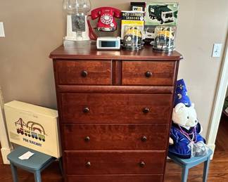 More of the Morigeau-Lepine Canadian Made Furniture, 32"W x 21"D x 48"H, shown with Brand New Pottery Barn Kids Railway, More Collectibles and Home Decor.