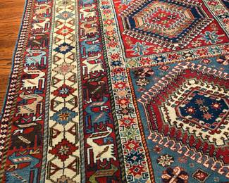 Gorgeous 100% Wool Hand Knotted Kazak Area Rug, 8'4" x 11'5".