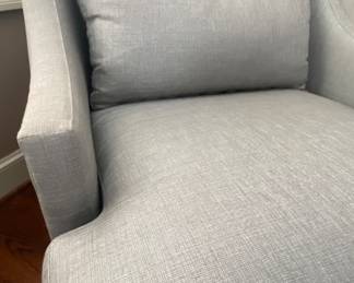 Detailed View of the Gorgeous Bernhardt Grey Upholstery.