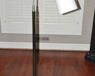 Wonderful Frederick Cooper Floor Lamp with Chrome and Wooden Accents, Adjustable Height, 54"H to 74".