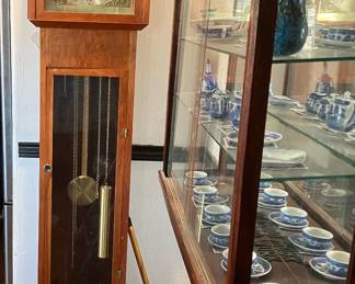 Grandfather clock. Curio Cabinet