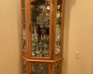 Corner china hutch